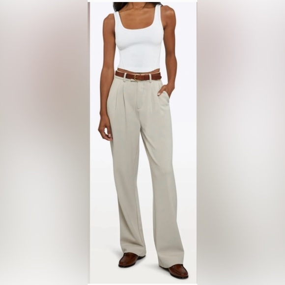 Cuts Clothing Pants - NWT Cuts essential pant trouser quartz beige wide leg high rise relaxed fit sz 8